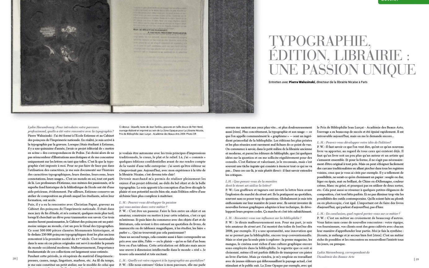 La Lettre — Académie des Beaux-Arts